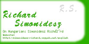 richard simonidesz business card